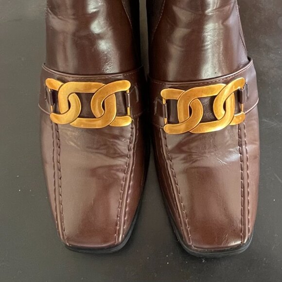 Knit Buckled Block-Heel Booties - Picture 4 of 8